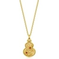 999 Gold Ruby Diamond Necklace