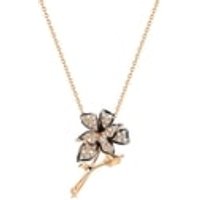'Symphony' 18K Red & Black Gold Diamond Pendant