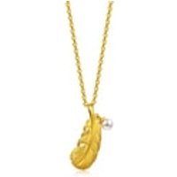 999.9 Gold Feather Pendant