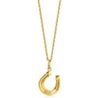 999 Gold Horseshoe-Inspired Pendant