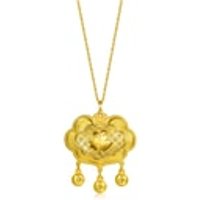 'New Born' 999.9 Gold Fu Lock Pendant