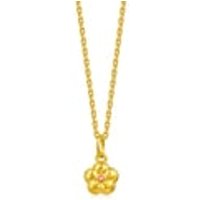 999 Gold Plum Bossom Pendant