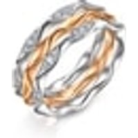 18K White & Red Gold Diamond Ring