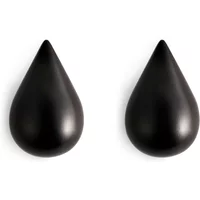 Normann Copenhagen Normann Copenhagen - Dropit Wandhaken - groß, schwarz (2er Set)