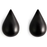 Normann Copenhagen Normann Copenhagen - Dropit Wandhaken - klein, schwarz (2er Set)