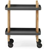 Normann Copenhagen Normann Copenhagen - Block Beistellwagen, Esche / dunkelgrau