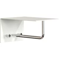 Frost Frost - Unu Wandgarderobe mit Haken und Stange, 200 mm, weiß / poliert