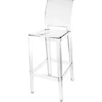 Kartell Kartell - One More Barhocker H 110 cm, quadratisch, glasklar