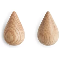Normann Copenhagen Normann Copenhagen - Dropit Wandhaken klein, natur (2er Set)