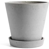 Hay HAY - Blumentopf mit Untersetzer XL, grau