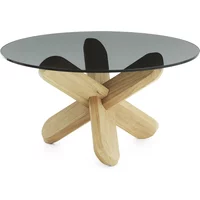 Normann Copenhagen Normann Copenhagen - Ding Couchtisch, Rauchglas / Eiche