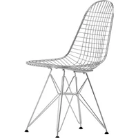 Vitra Vitra - Wire Chair DKR (H 43 cm), verchromt / ohne Bezug, Filzgleiter (basic dark)