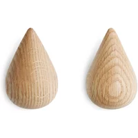 Normann Copenhagen Normann Copenhagen - Dropit Wandhaken - groß, natur (2er Set)