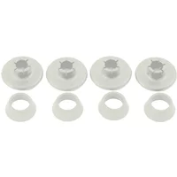 Vitra Vitra - Kunststoffgleitersatz für Plastic Chair DSR, DAR, DKR, 4er-Set, weiß