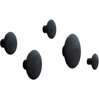 Muuto Muuto - Wandhaken 'The Dots' 5er-Set, schwarz