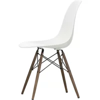 Vitra Vitra - Eames Plastic Side Chair DSW, Ahorn dunkel / weiß (Filzgleiter basic dark)