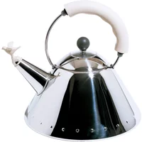 Alessi Alessi - Wasserkessel 9093 W 'Bird Kettle', poliert / weiß