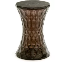 Kartell Kartell - Stone Beistelltisch und Hocker, fumé