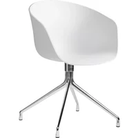 Hay HAY - About A Chair AAC 20, Aluminium poliert / white 2.0 (Kunststoffgleiter)