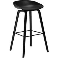 Hay HAY - About A Stool AAS 32 H 75 cm, Eiche schwarz lackiert / Stahl schwarz / black 2.0