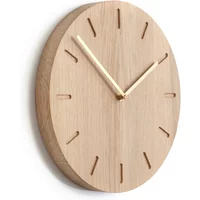applicata applicata - Watch:Out Wanduhr, Eiche natur / Messing