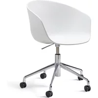 Hay HAY - About A Chair AAC 52 mit Gaslift, Aluminium poliert / white 2.0