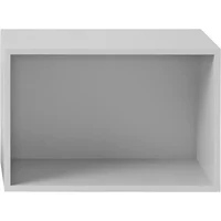 Muuto Muuto - Stacked System Regalmodul mit Rückwand, large / hellgrau