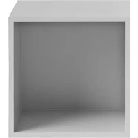 Muuto Muuto - Stacked System Regalmodul mit Rückwand, medium / hellgrau