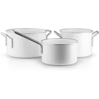 Eva Solo Eva Trio - White Line Topfset Stielkasserolle 1.8 l / Kochtopf 2.5 l / Kochtopf 3.8 l