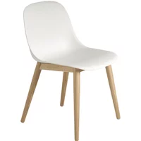 Muuto Muuto - Fiber Side Chair Wood Base, Eiche / weiß recycled