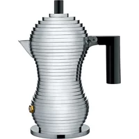 Alessi Alessi - Pulcina Espressokocher, 7 cl, silber / schwarz