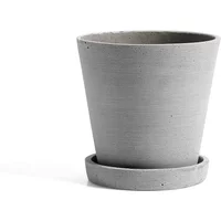 Hay HAY - Blumentopf mit Untersetzer M, grau