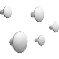 Muuto Muuto - Wandhaken 'The Dots Metal' 5er Set, Aluminium