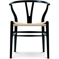 Carl Hansen & Søn Carl Hansen - CH24 Wishbone Chair, Buche schwarz / Naturgeflecht