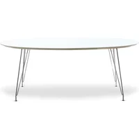 Andersen Furniture Andersen Furniture - DK10 Ausziehtisch oval, verchromt / weiß