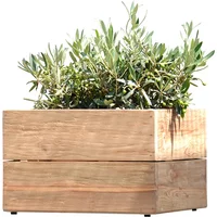 Jan Kurtz Jan Kurtz - Blumenkübel Minigarden 25 x 40 cm, Teakholz natur