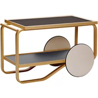 Artek Artek - 901 Servierwagen, Linoleum schwarz