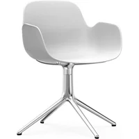 Normann Copenhagen Normann Copenhagen - Form Drehsessel, Aluminium / weiß