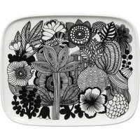 Marimekko Marimekko - Siirtolapuutarha Servierplatte 15 x 12 cm, schwarz / weiß