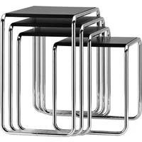 Thonet Thonet - B 9 Satztisch-Set, Chrom / tiefschwarz (RAL 9005)