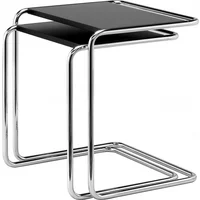 Thonet Thonet - B 97 Satztisch-Set, Chrom / Decklack tiefschwarz (RAL 9005)