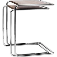 Thonet Thonet - B 97 Satztisch-Set, Chrom / Nussbaum geölt (Pure Materials)