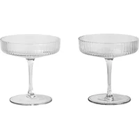 Ferm Living Ferm Living - Ripple Champagnerglas (2er-Set), klar