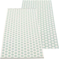 Pappelina Pappelina - Noa Wendeteppich, 70 x 150 cm, pale turquoise / vanilla / warm grey edge