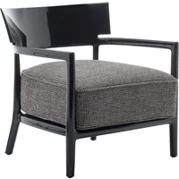 Kartell Kartell - Cara Sessel, Gestell schwarz / Bezug schwarz-beige
