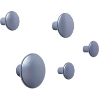 Muuto Muuto - Wandhaken 'The Dots Metal' 5er Set, hellblau
