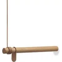 Lind DNA Lind DNA - Wall Swing Wandgarderobe 50 cm, Eiche natur / Leder natur