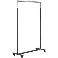 Frost Frost - Bukto Kleiderständer mit Rollen 100 cm, Edelstahl poliert / schwarz
