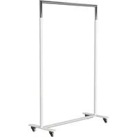 Frost Frost - Bukto Kleiderständer mit Rollen 100 cm, Edelstahl poliert / weiß