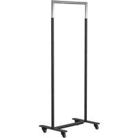 Frost Frost - Bukto Kleiderständer mit Rollen 60 cm, Edelstahl poliert / schwarz